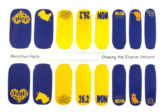 Chasing the Elusive Unicorn 3- Boston Nails- Exclusive Marathon Nail Wraps