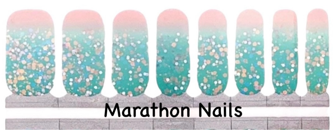 Aqua Shimmer Nail Wraps