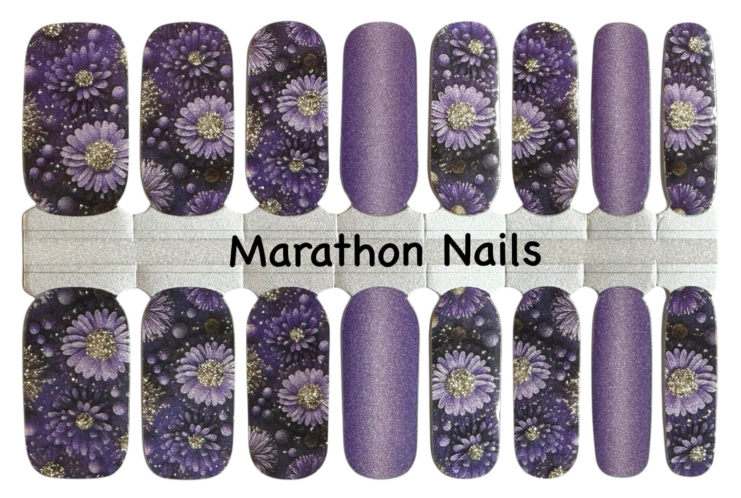 Purple Posy Nail Wraps