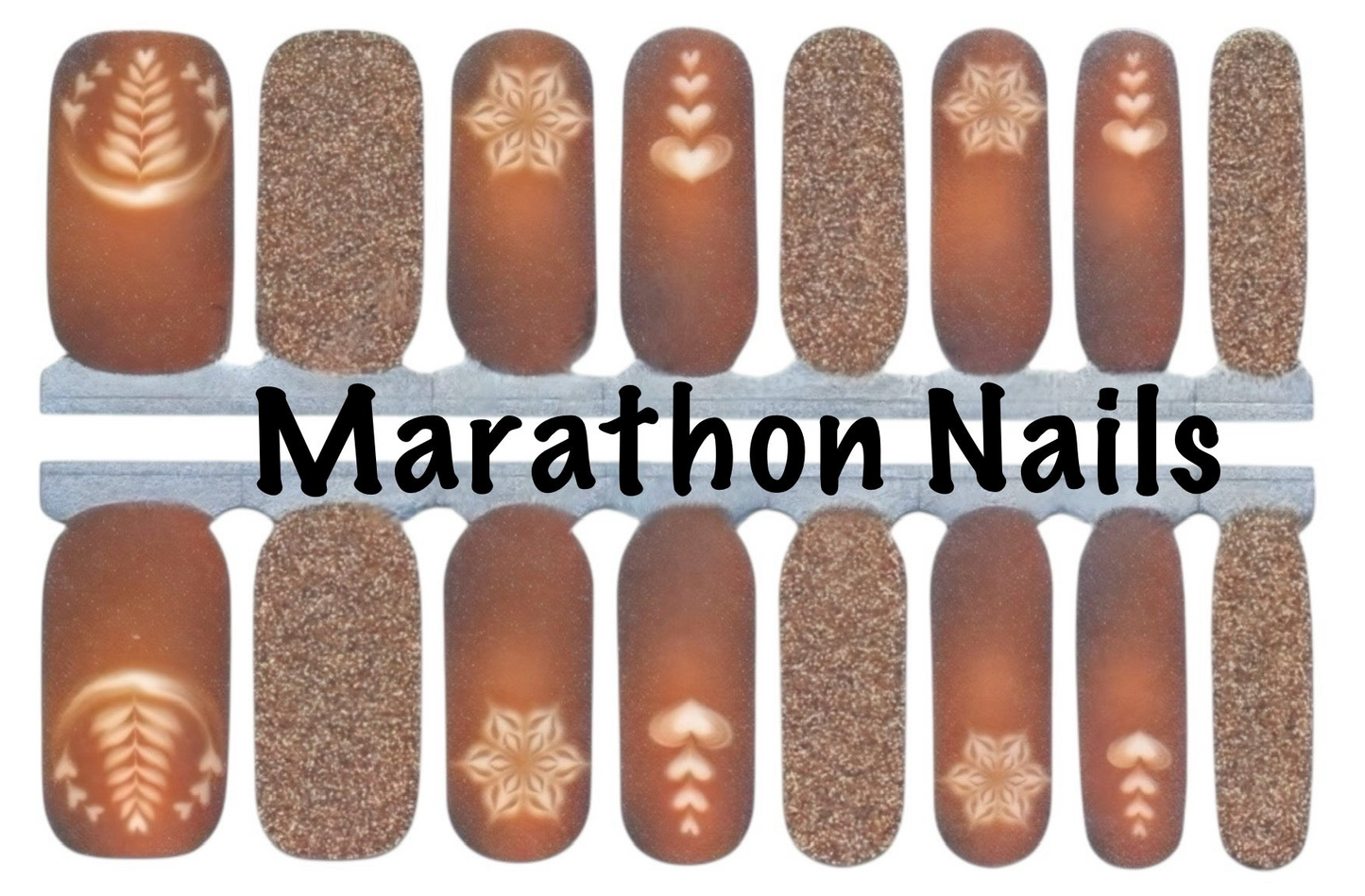 Mocha Sparkle Nail Wraps