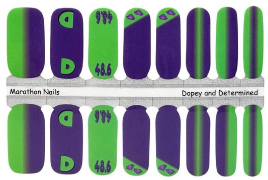 Dopey and Determined - Marathon Race Weekend Exclusive Nail Wraps