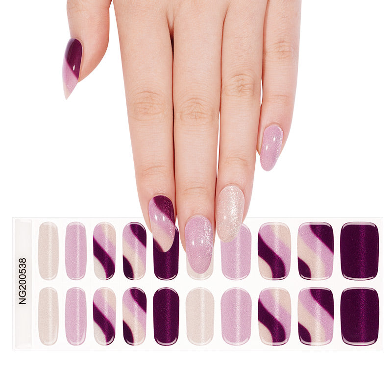 Amethyst Wave Semi Cured Gel Nail Wraps
