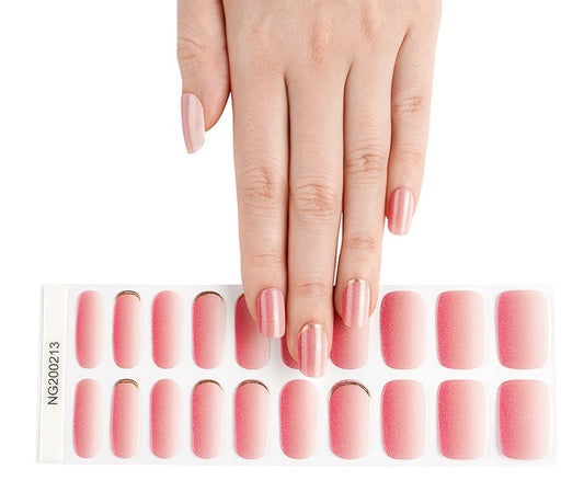 Rose Ombre Semi Cured Gel Nail Wraps