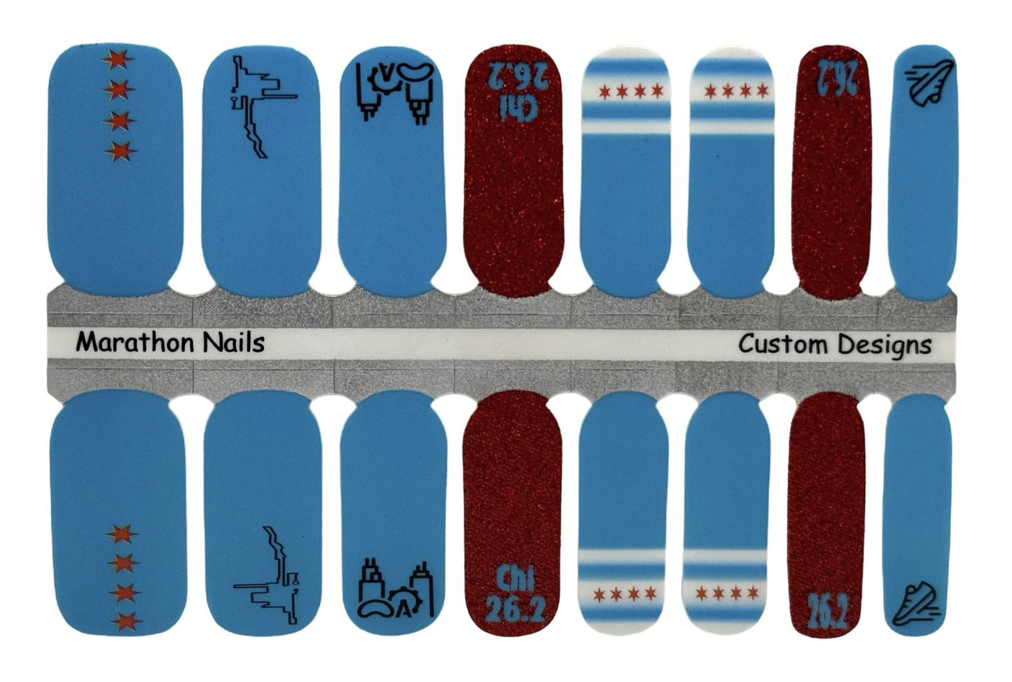 Who Puts a Hill at Mile 26? - Chicago Marathon Nails - Exclusive  Nail Wraps