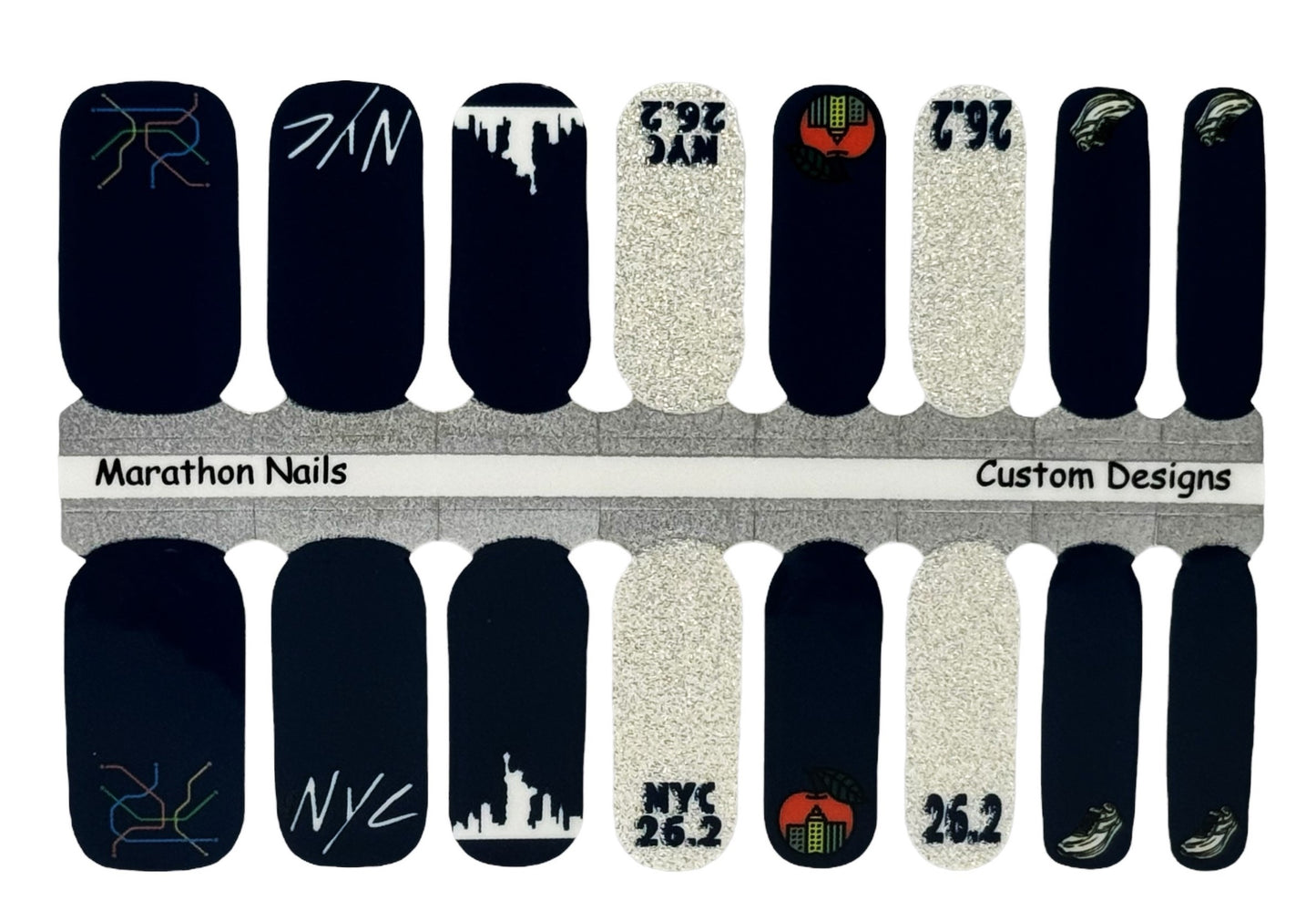 Race You To The Park 2 - New York City Marathon Nails - Exclusive  Nail Wraps