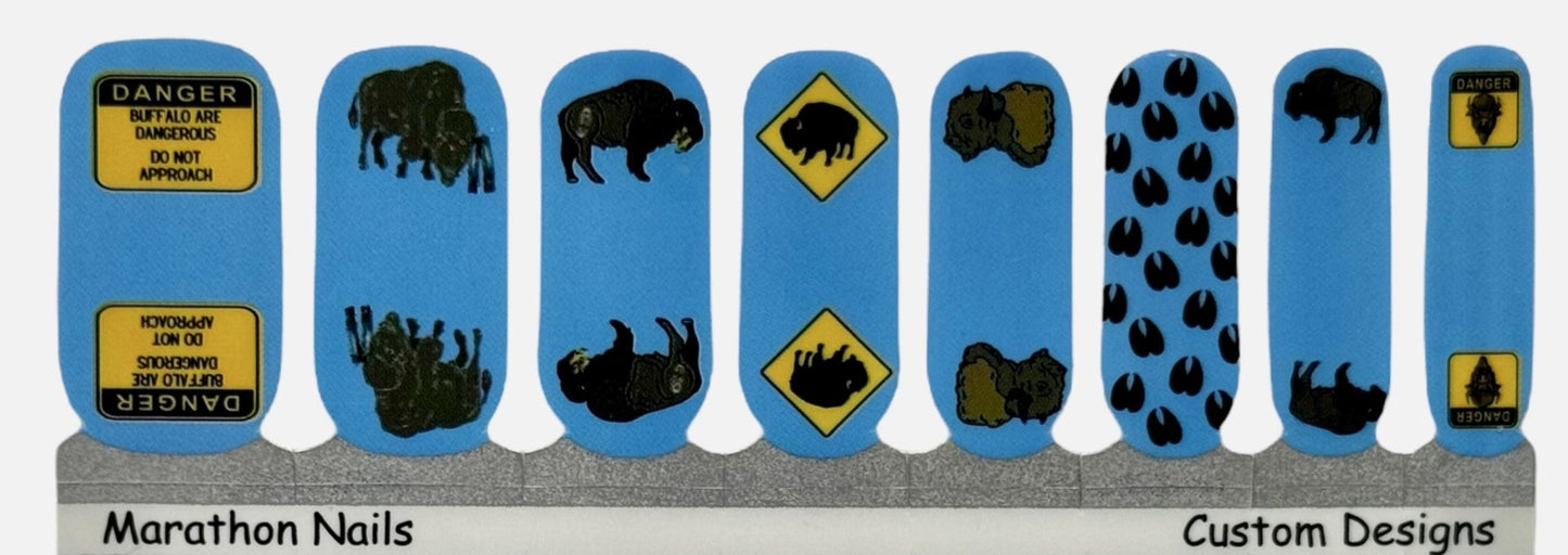 Tourist Tossing - Exclusive Bison Nail Wraps