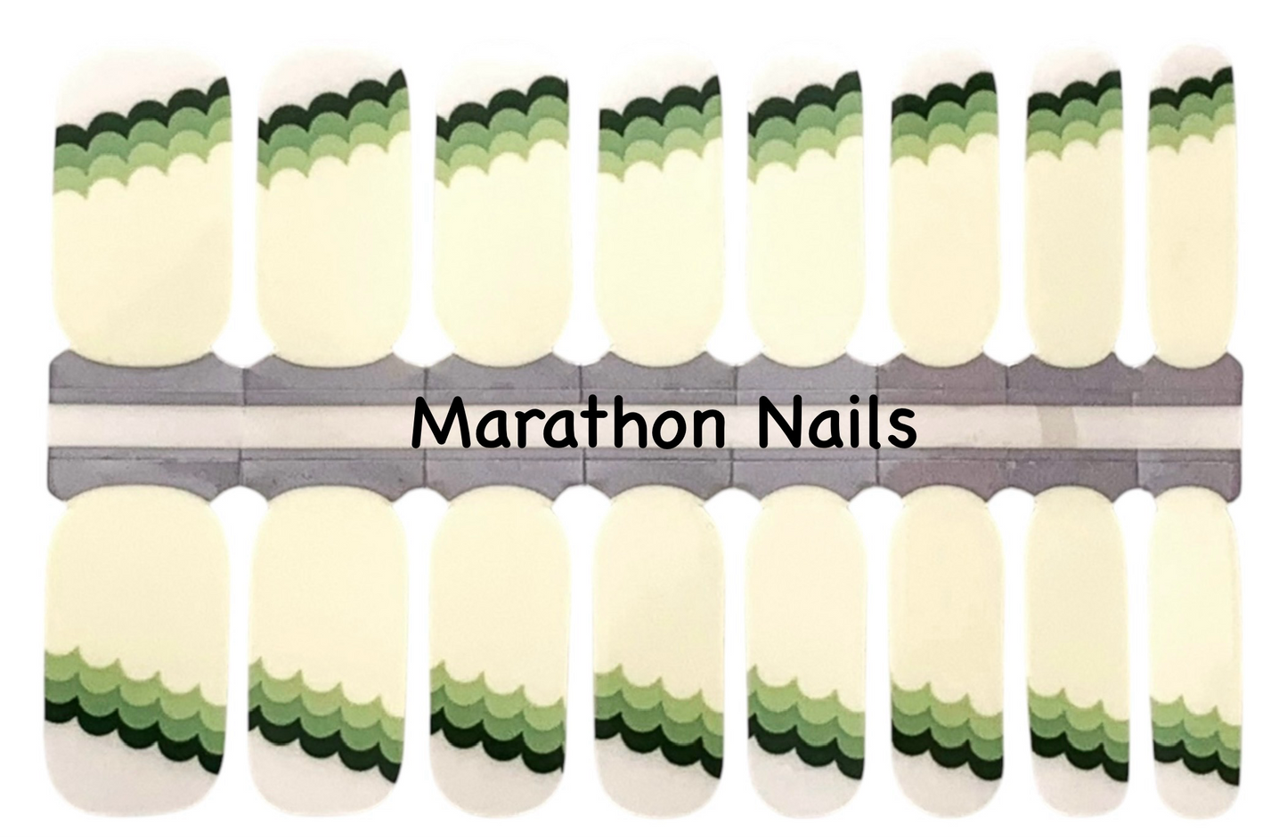 Green Wave Overlay Nail Wraps