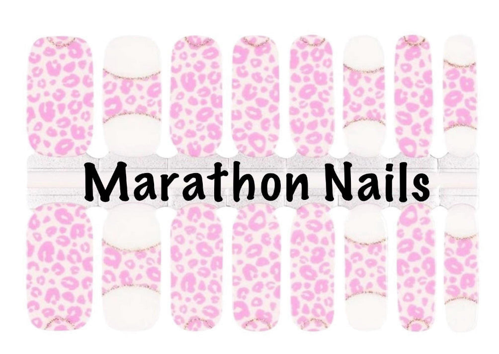 Wild Pink Leopard Cheetah Nail Wraps