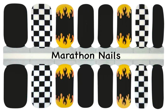 Let's Go Racing Nail Wraps