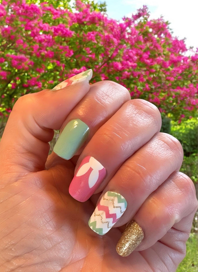 Easter Chevron Nail Wraps
