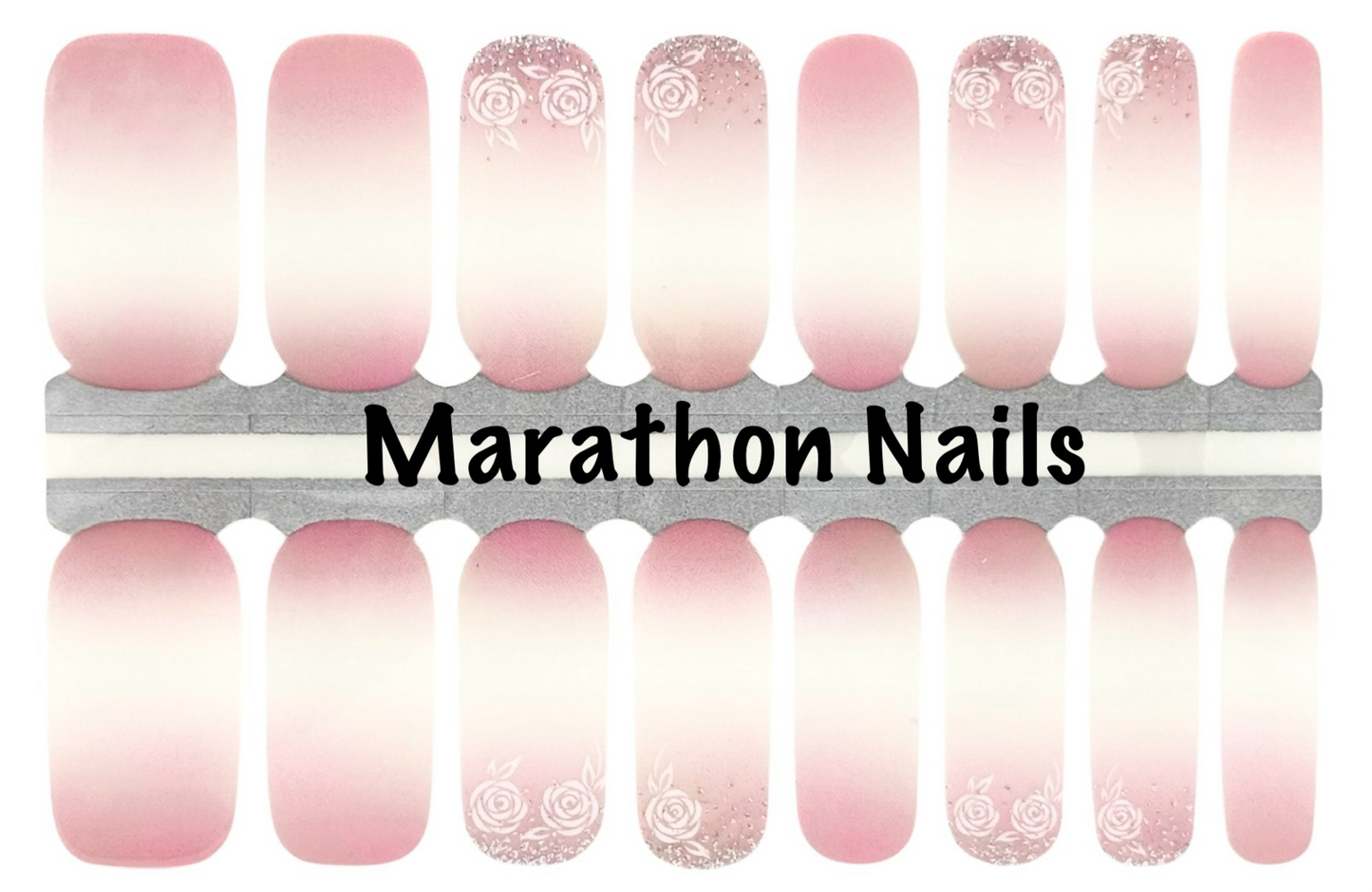 Mauve Rose Sparkle Nail Wraps