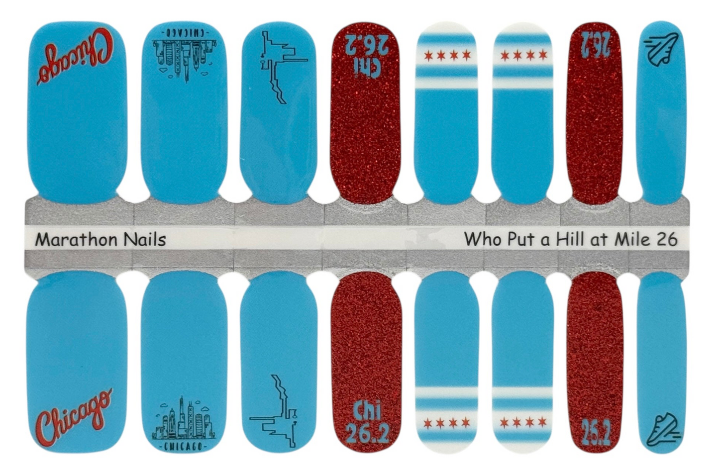 Who Puts a Hill at Mile 26? - Chicago Marathon Nails - Exclusive  Nail Wraps