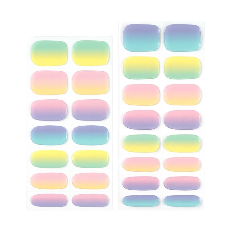 Pastel Ombre 30ct Semi Cured Gel Nail Wraps