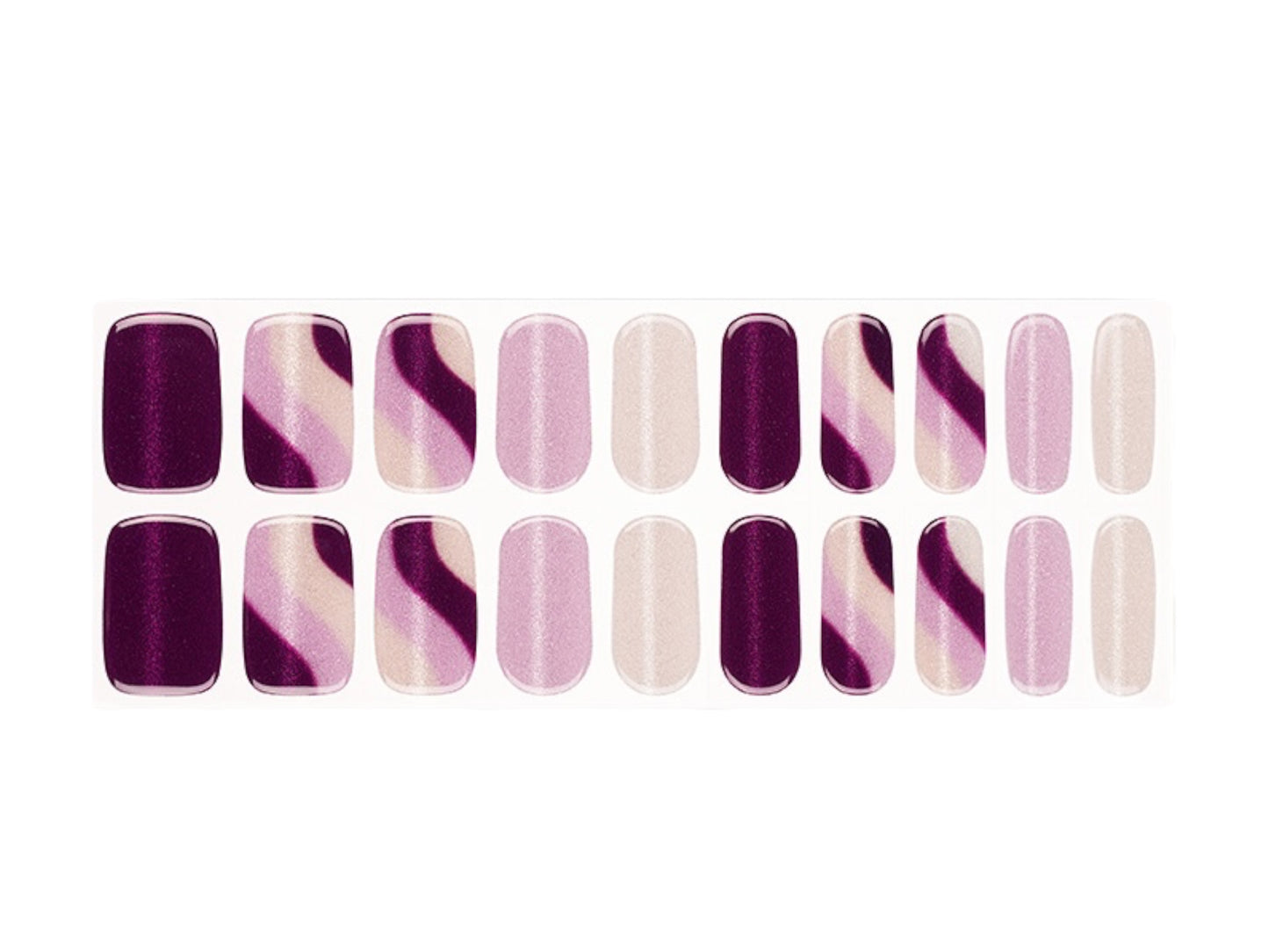 Amethyst Wave Semi Cured Gel Nail Wraps
