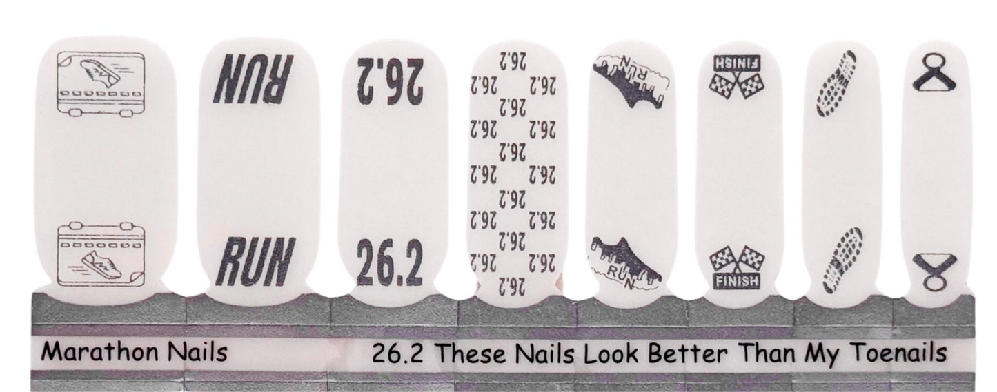 These Nails Look Better Than My Toenails - Any Marathon Overlay Nail Wraps - Exclusive Design Nail Wraps