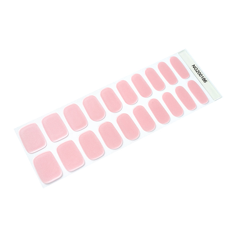 Pearl Pink Semi Cured Gel Nail Wraps