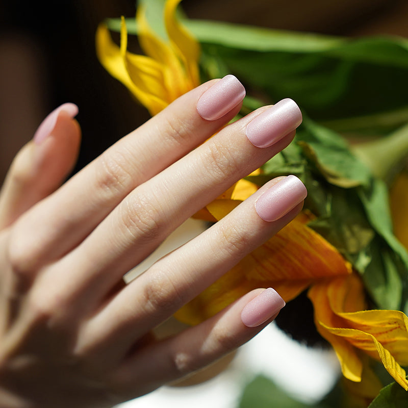 Pearl Pink Semi Cured Gel Nail Wraps