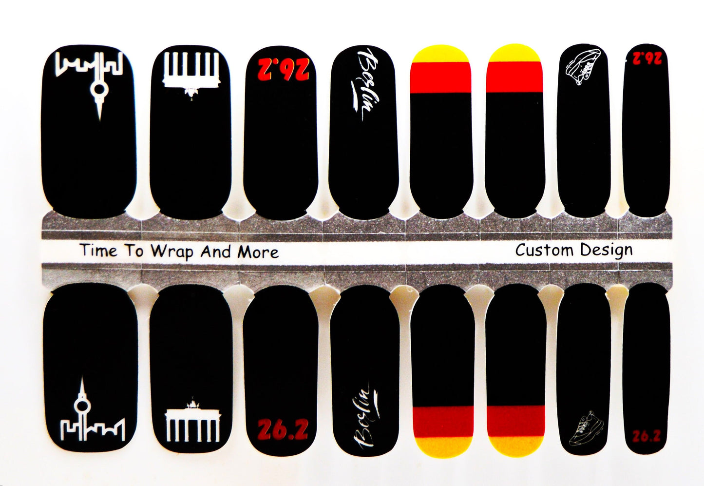 Run Through The Gate - Berlin Marathon Nails - Exclusive  Nail Wraps