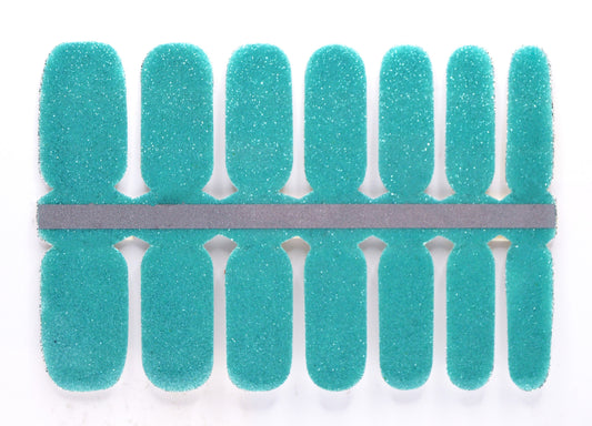 Spearmint Glitter Nail Wraps